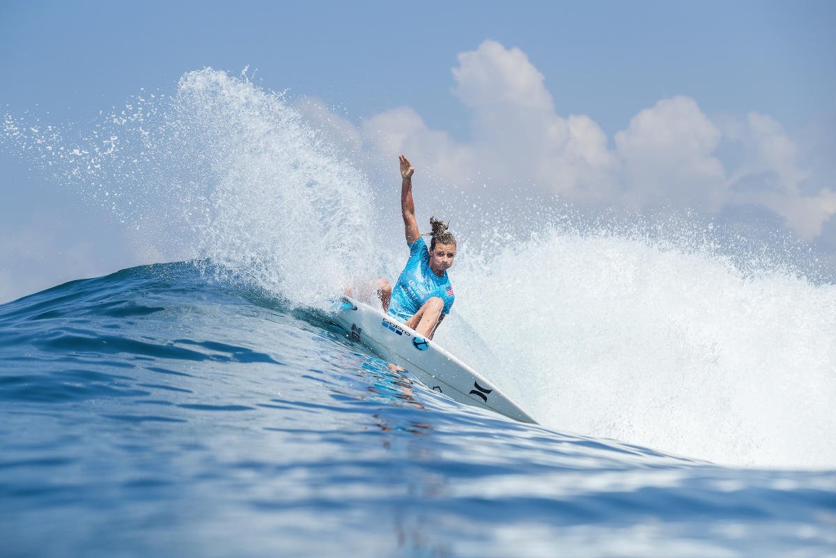 Lakey Peterson ripping in Keramas