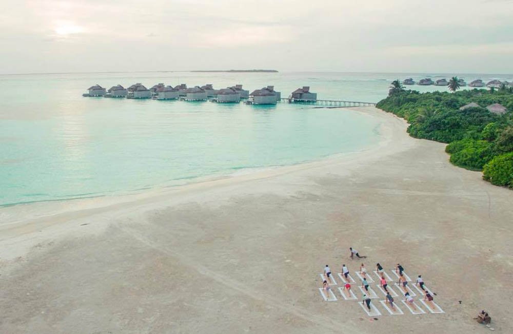 Yoga at Six Senses Laamu im the Maldives