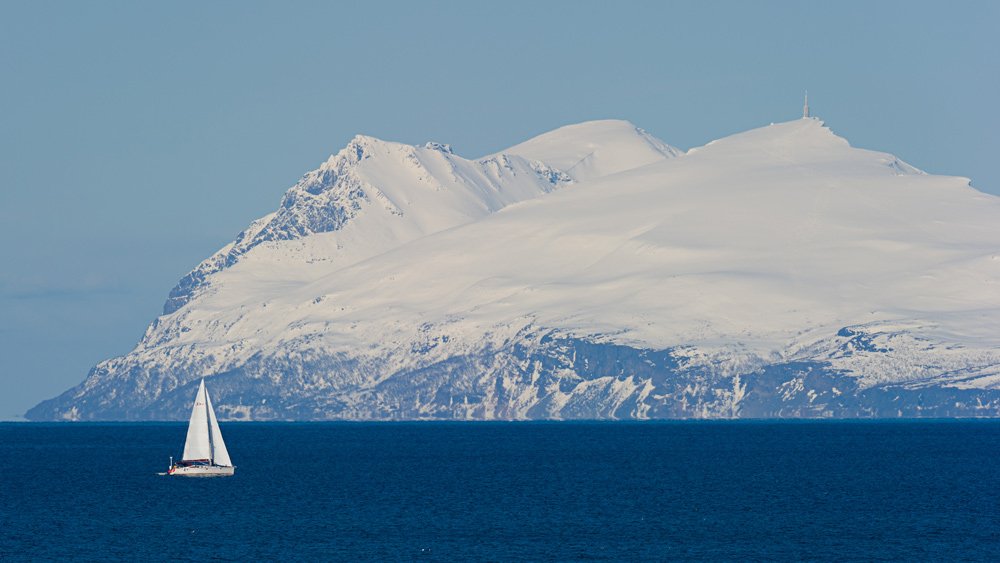 Sailboat in Senja, Norway